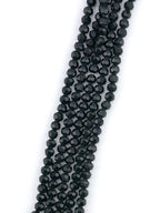 6mm Glass Faceted Round Beads Dark Green