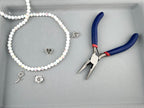 6mm Glass Faceted Round Beads Shiny White