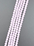 6mm Glass Faceted Round Beads Pink