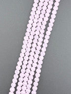 6mm Glass Faceted Round Beads Pink