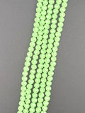 6mm Glass Faceted Round Beads Mint Green