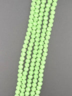 6mm Glass Faceted Round Beads Mint Green
