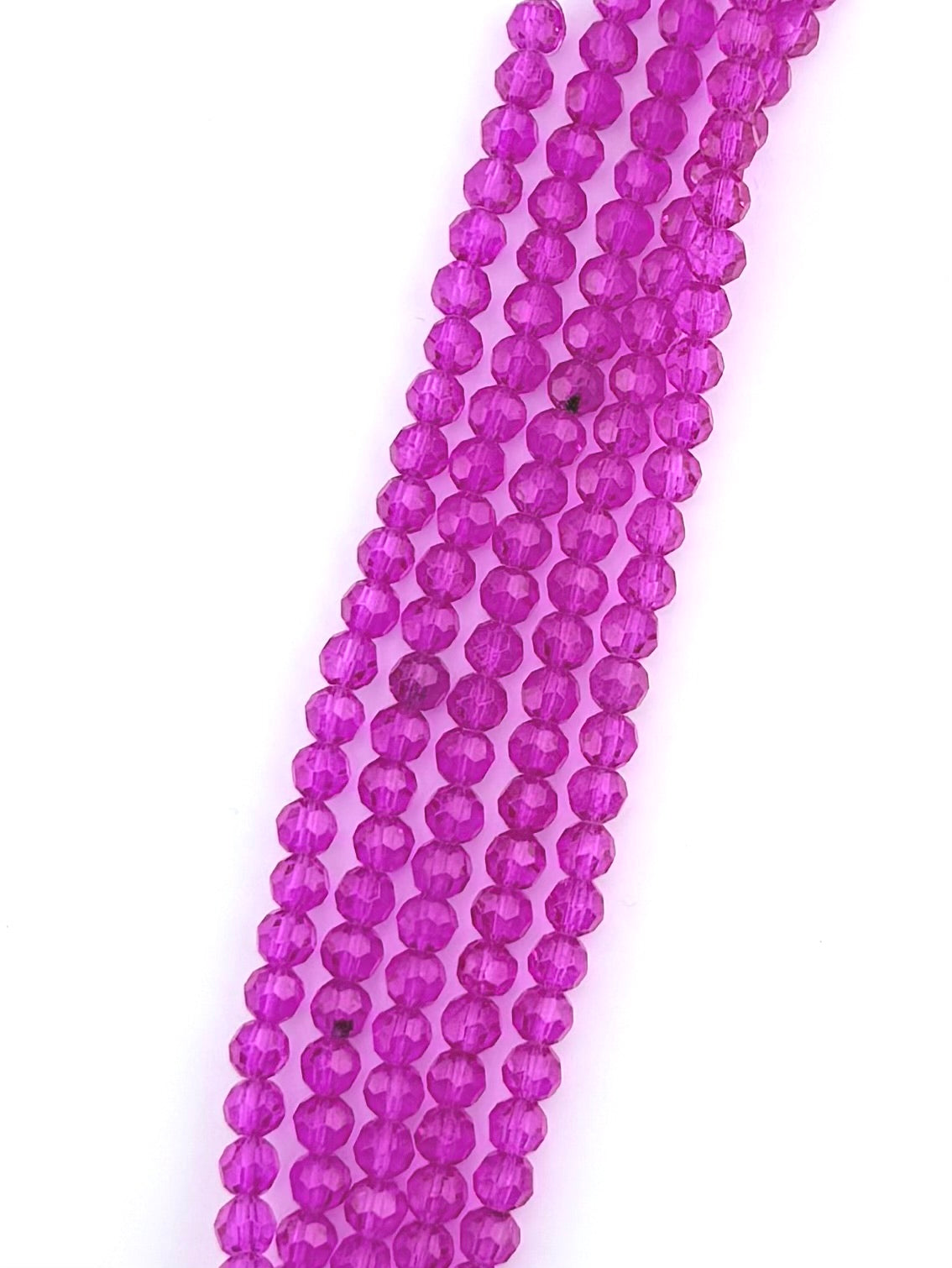 6mm Glass Faceted Round Beads Light Purple