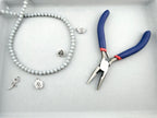 6mm Glass Faceted Round Beads Light Gray