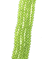 8mm Glass Faceted Rondelle Beads Light Green