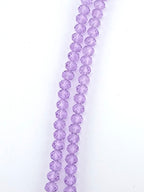 8mm Glass Faceted Rondelle Beads Light Purple