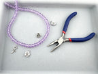 8mm Glass Faceted Rondelle Beads Light Purple