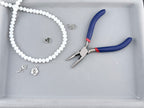 8mm Glass Faceted Rondelle Beads Shiny White
