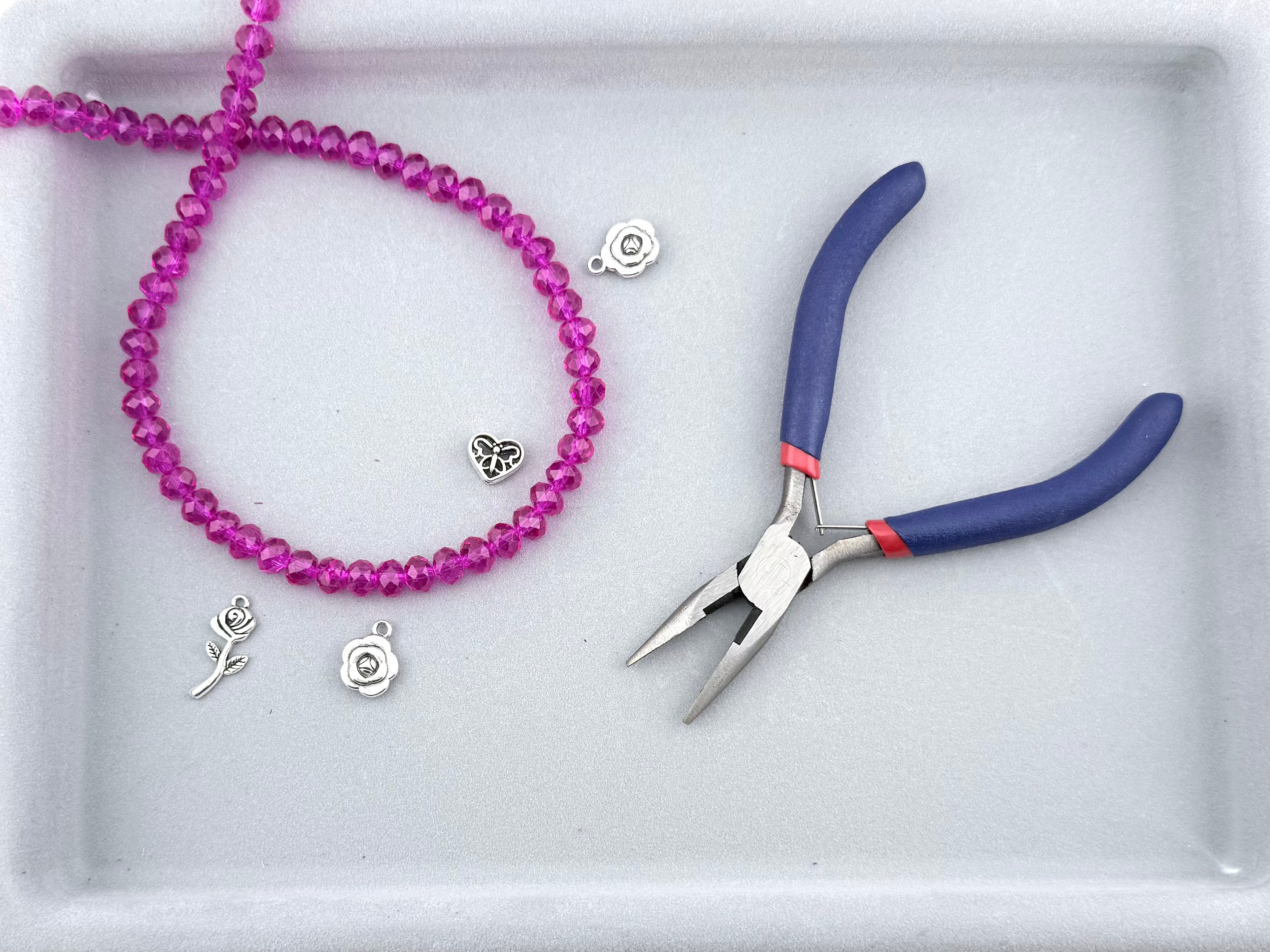 8mm Glass Faceted Rondelle Beads Purple