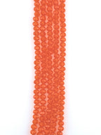 8mm Glass Faceted Rondelle Beads Orange