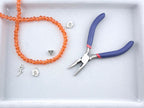 8mm Glass Faceted Rondelle Beads Orange
