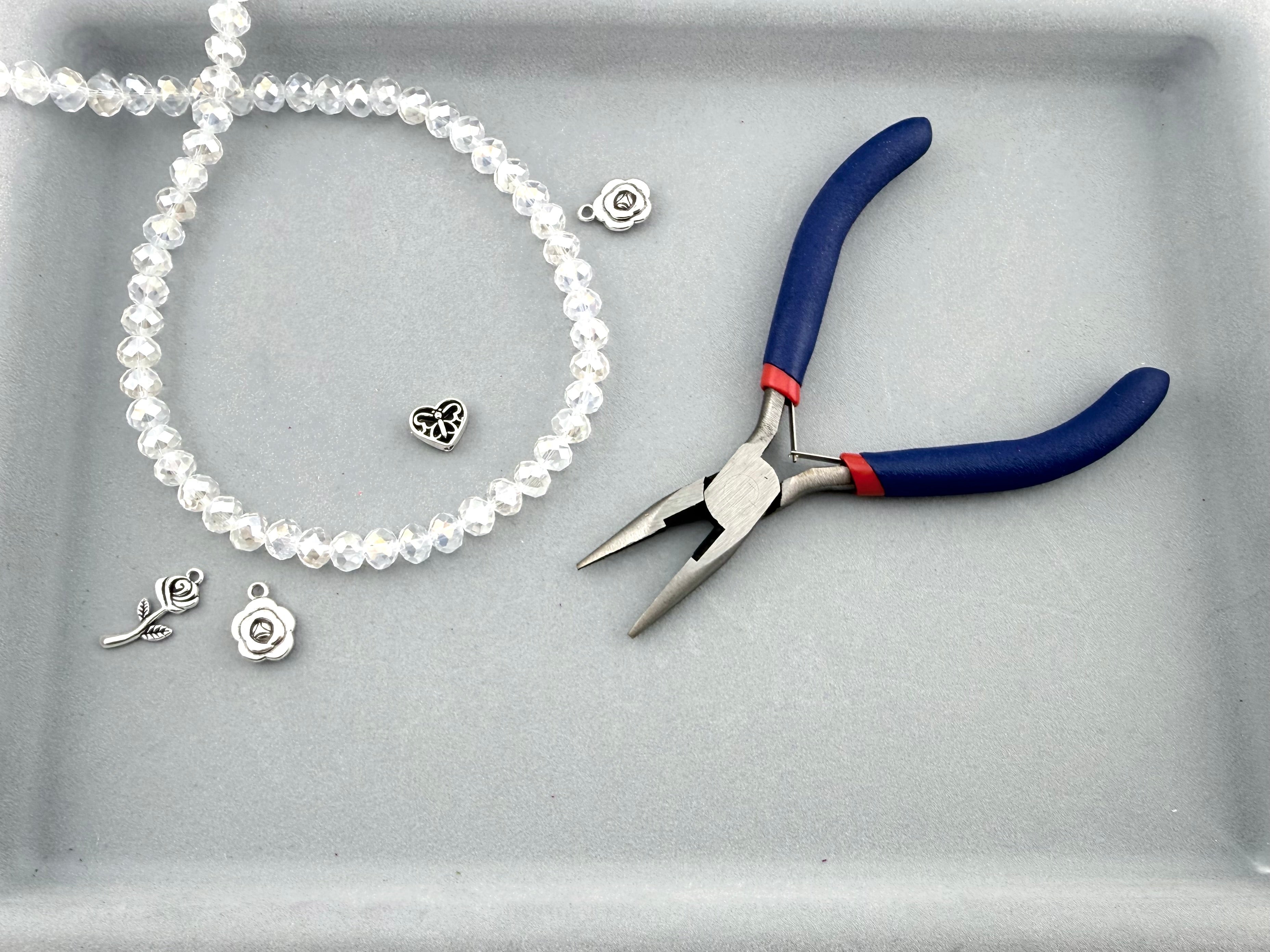 8mm Glass Faceted Rondelle Beads Crystal