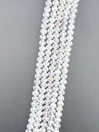 8mm Glass Faceted Rondelle Beads Crystal