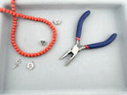 8mm Glass Faceted Rondelle Beads Shiny Orange