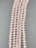 8mm Glass Faceted Rondelle Beads Crystal Pink