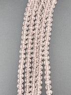8mm Glass Faceted Rondelle Beads Crystal Pink