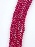 8mm Glass Rondelle Beads Red