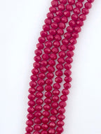 8mm Glass Rondelle Beads Red