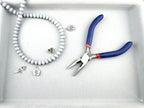 8mm Glass Faceted Rondelle Beads Gray