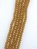 8mm Glass Faceted Rondelle Beads Topaz