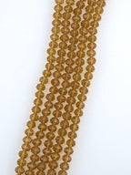 8mm Glass Faceted Rondelle Beads Topaz