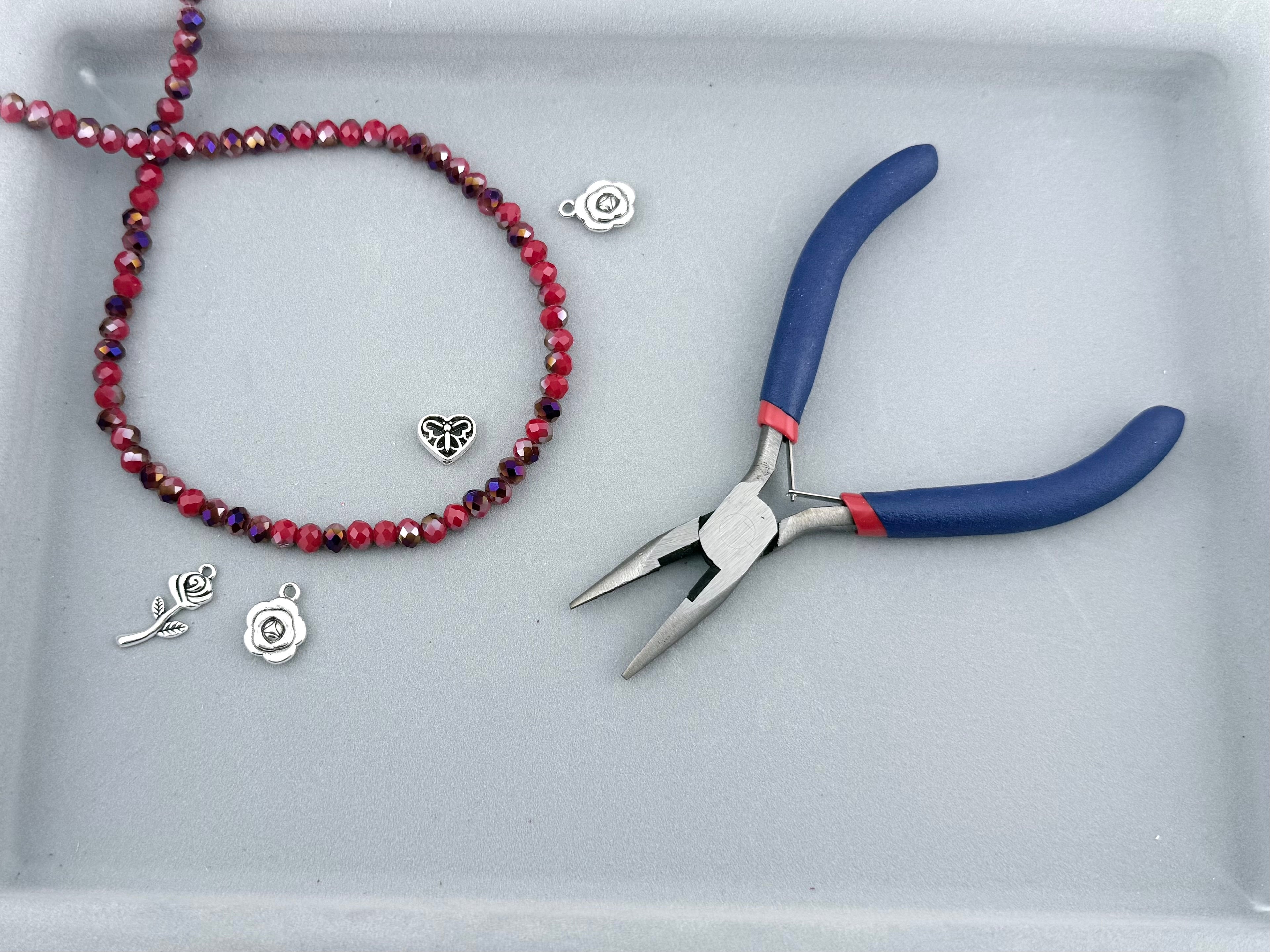 6mm Glass Faceted Rondelle Beads Red-Siam