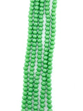 6mm Glass Faceted Rondelle Beads Green