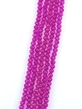 6mm Glass Faceted Rondelle Beads Purple
