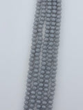 6mm Glass Faceted Rondelle Beads Gray