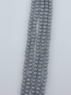 6mm Glass Faceted Rondelle Beads Gray