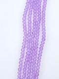 6mm Glass Faceted Rondelle Beads Light Purple