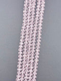 6mm Glass Faceted Rondelle Beads Light Pink