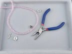 6mm Glass Faceted Rondelle Beads Light Pink