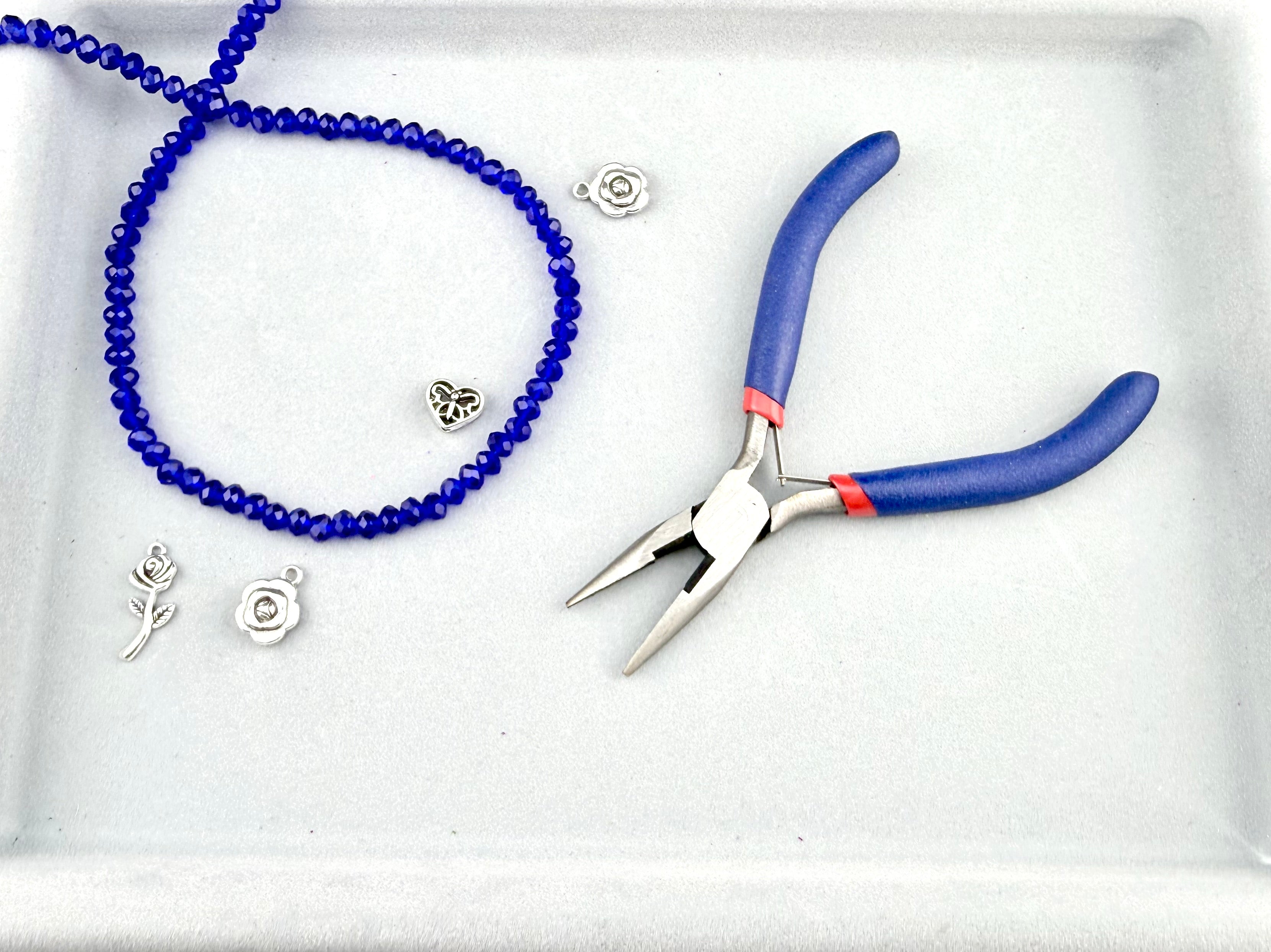 6mm Glass Faceted Rondelle Beads Blue