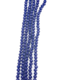 6mm Glass Faceted Rondelle Beads Blue