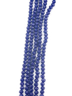 6mm Glass Faceted Rondelle Beads Blue