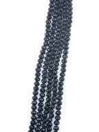 8mm Glass Faceted Rondelle Beads Black