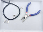 8mm Glass Faceted Rondelle Beads Black
