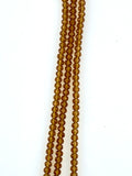 6mm Glass Faceted Rondelle Beads Gold