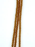 6mm Glass Faceted Rondelle Beads Gold