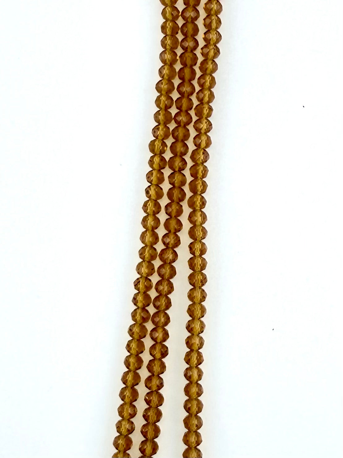 6mm Glass Faceted Rondelle Beads Gold