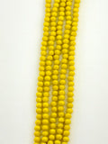 6mm Glass Faceted Rondelle Beads Yellow