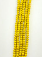 6mm Glass Faceted Rondelle Beads Yellow