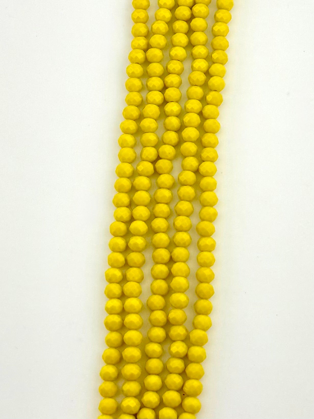 6mm Glass Faceted Rondelle Beads Yellow