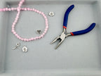 6.5mm Glass Flower Beads Pink