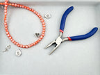 6.5mm Glass Flower Beads Orange