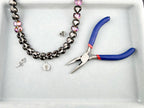 14mm Glass Heart Beads Black