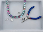14mm Glass Heart Beads Blue