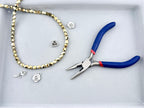 6mm Cornerless Cube Faceted Glass Beads Gold