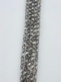 6mm Cornerless Cube Faceted Glass Beads Gray